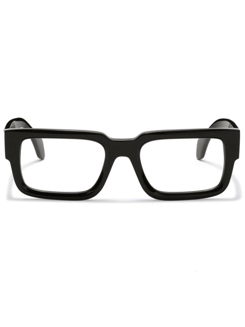 Palm Angels Eyewear logo-engraved rectangular-frame glasses - Black von Palm Angels Eyewear