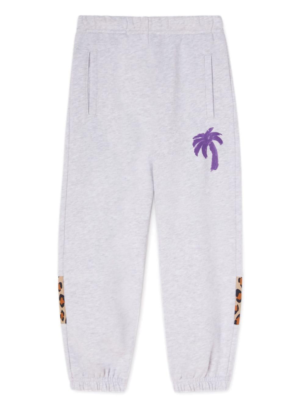 Palm Angels Kids Animalier cotton track pants - Grey von Palm Angels Kids