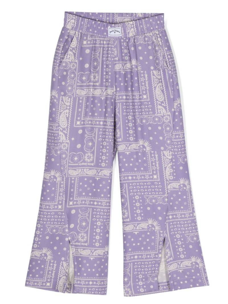 Palm Angels Kids Astro Paisley split-hem trousers - Purple von Palm Angels Kids