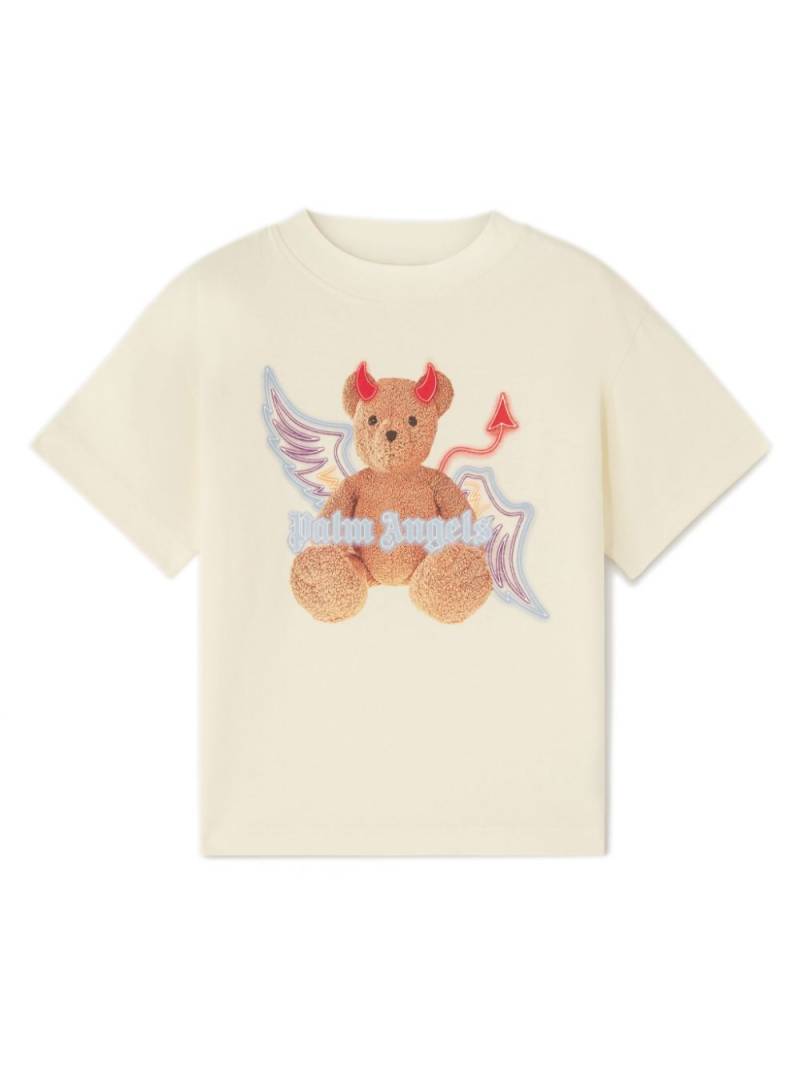 Palm Angels Kids Bear Devil cotton T-shirt - Neutrals von Palm Angels Kids