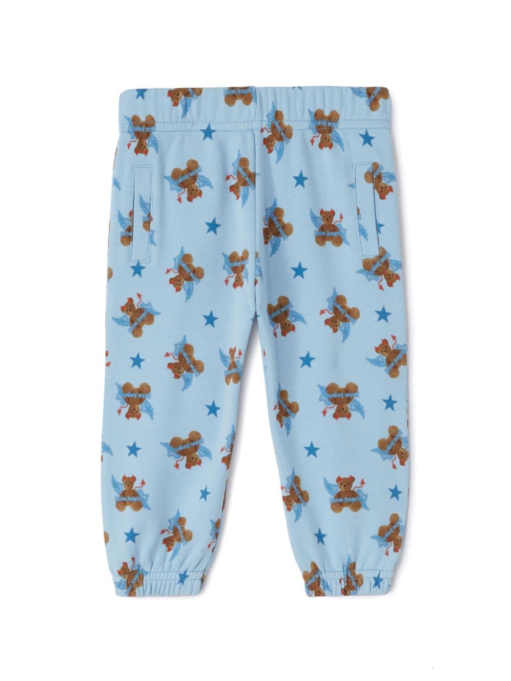 Palm Angels Kids Bear Devil cotton track pants - Blue von Palm Angels Kids