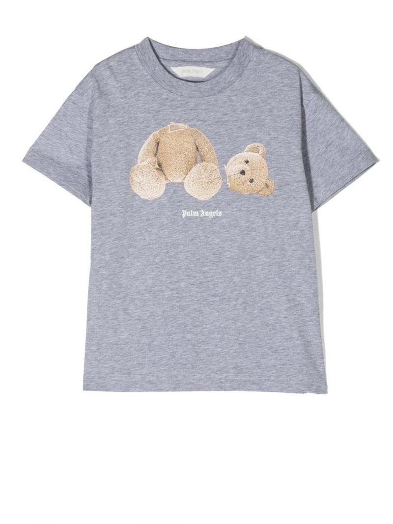 Palm Angels Kids Bear print T-shirt - Grey von Palm Angels Kids