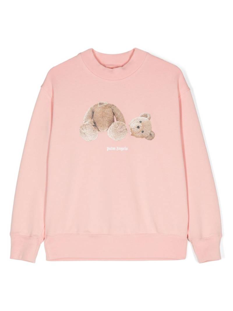 Palm Angels Kids Broken Bear cotton sweatshirt - Pink von Palm Angels Kids