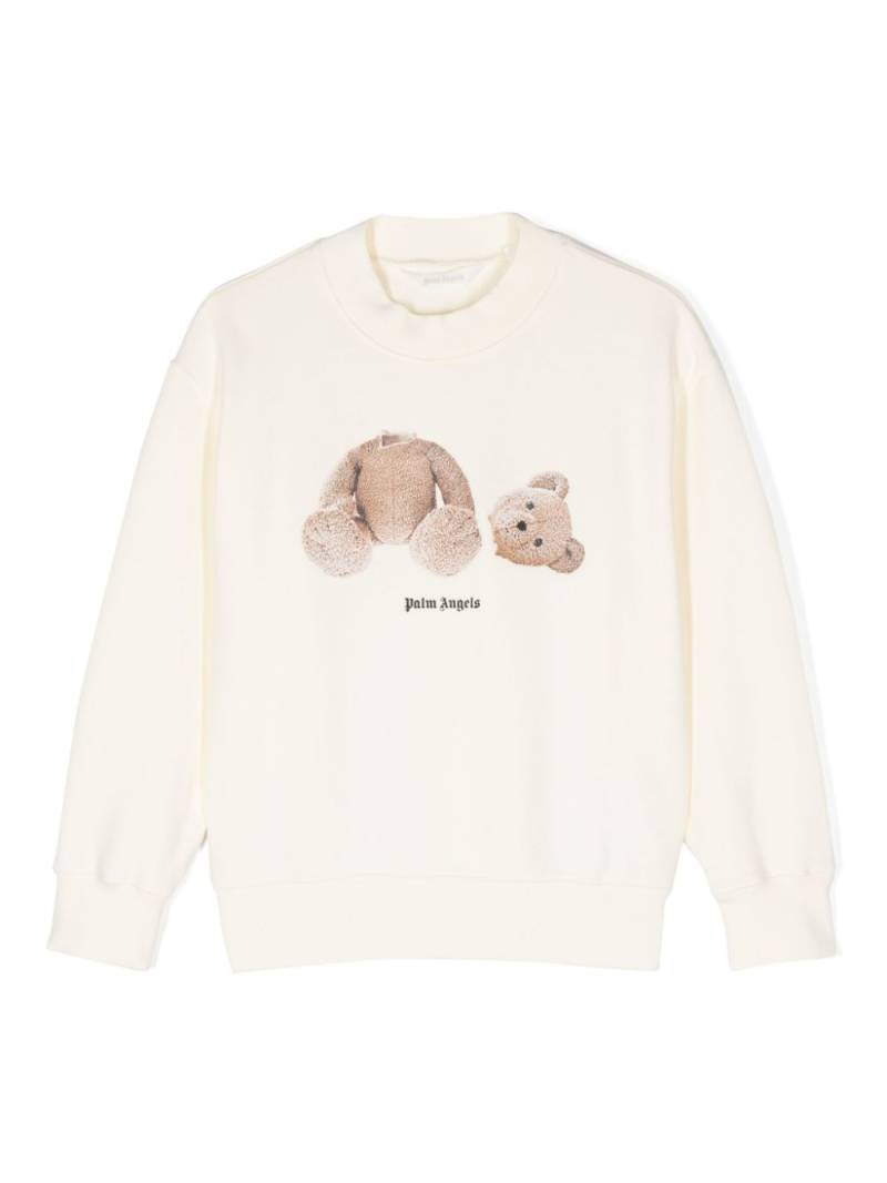 Palm Angels Kids Broken Bear sweatshirt - Yellow von Palm Angels Kids