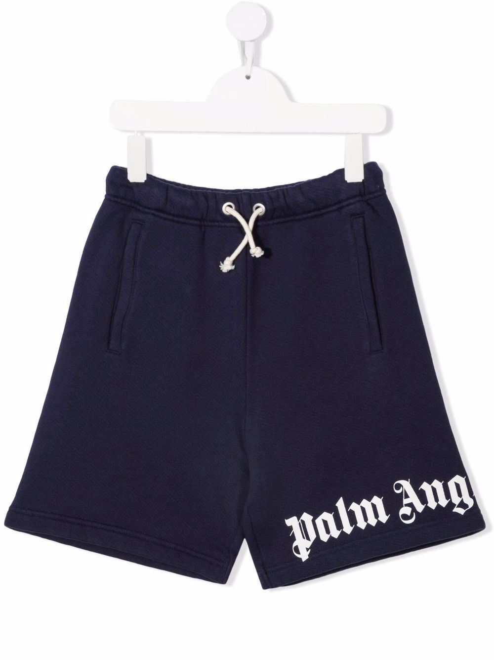 Palm Angels Kids logo-print track shorts - Blue von Palm Angels Kids