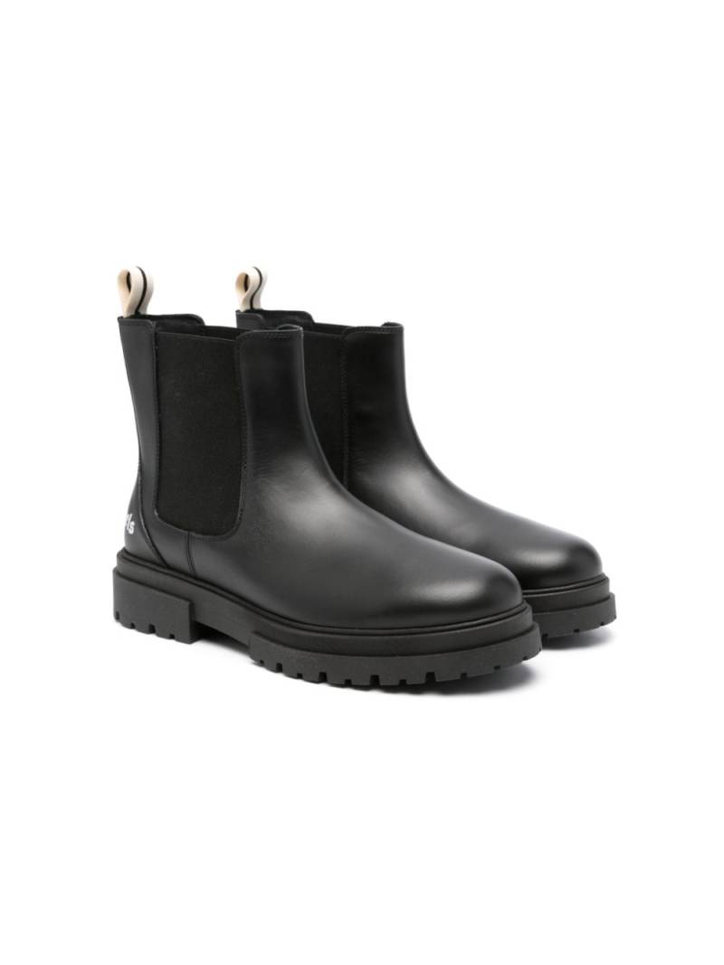 Palm Angels Kids Chelsea leather boots - Black von Palm Angels Kids