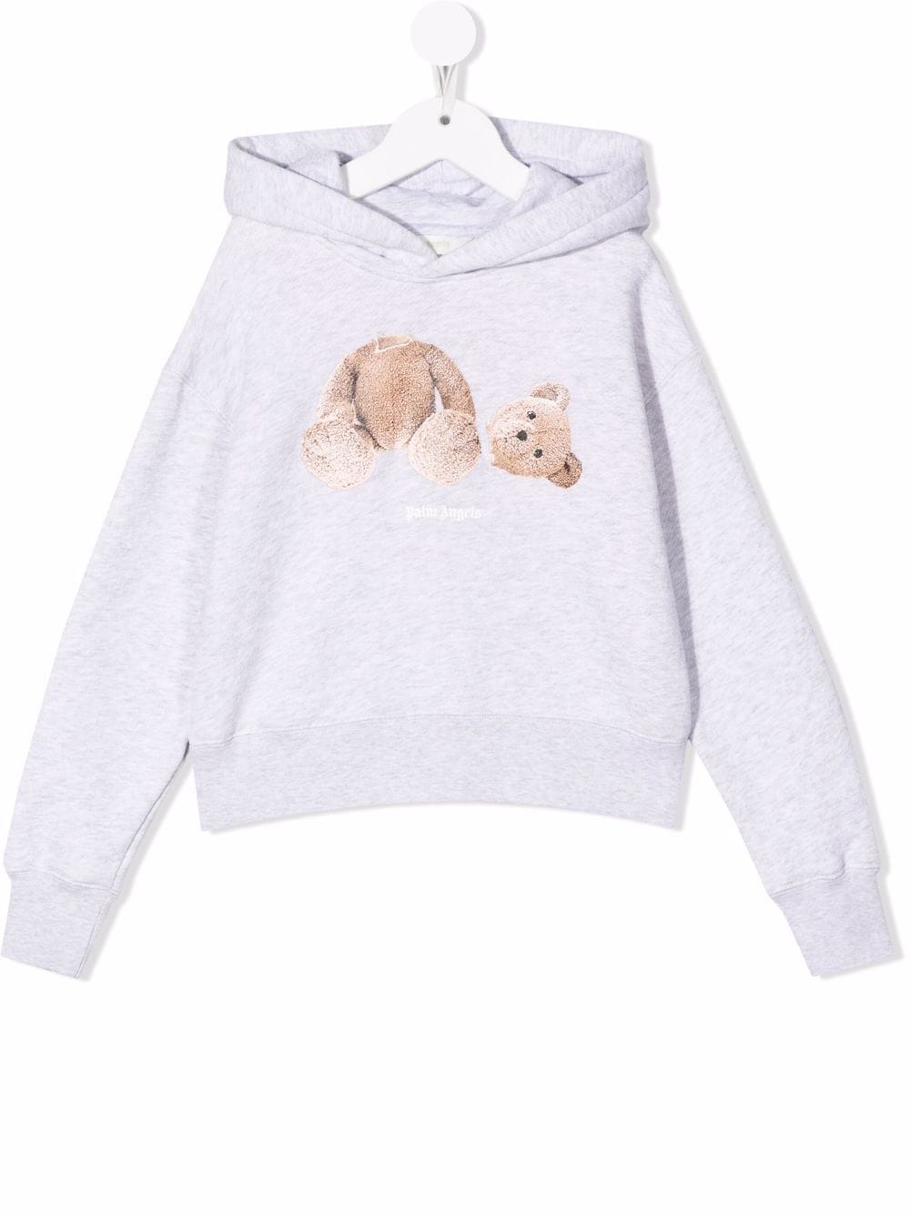 Palm Angels Kids teddy bear-print hoodie - Grey von Palm Angels Kids