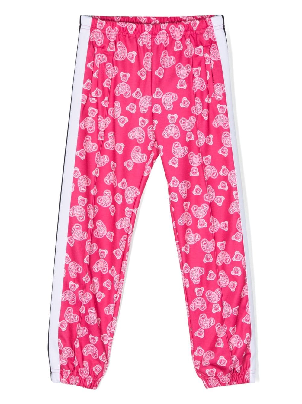 Palm Angels Kids Teddy Bear-print striped track pants - Pink von Palm Angels Kids