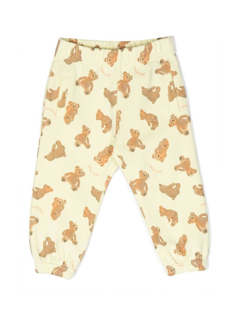 Palm Angels Kids Teddy-Bear print trousers - Yellow von Palm Angels Kids