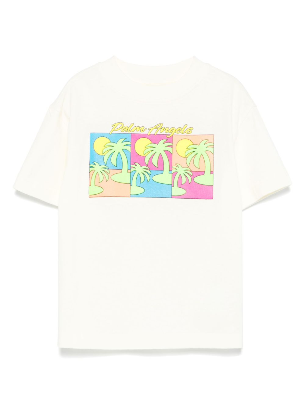 Palm Angels Kids Triple Pop Palms T-shirt - White von Palm Angels Kids