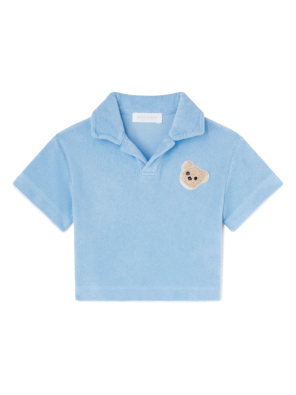 Palm Angels Kids bear appliqué polo shirt - Blue von Palm Angels Kids