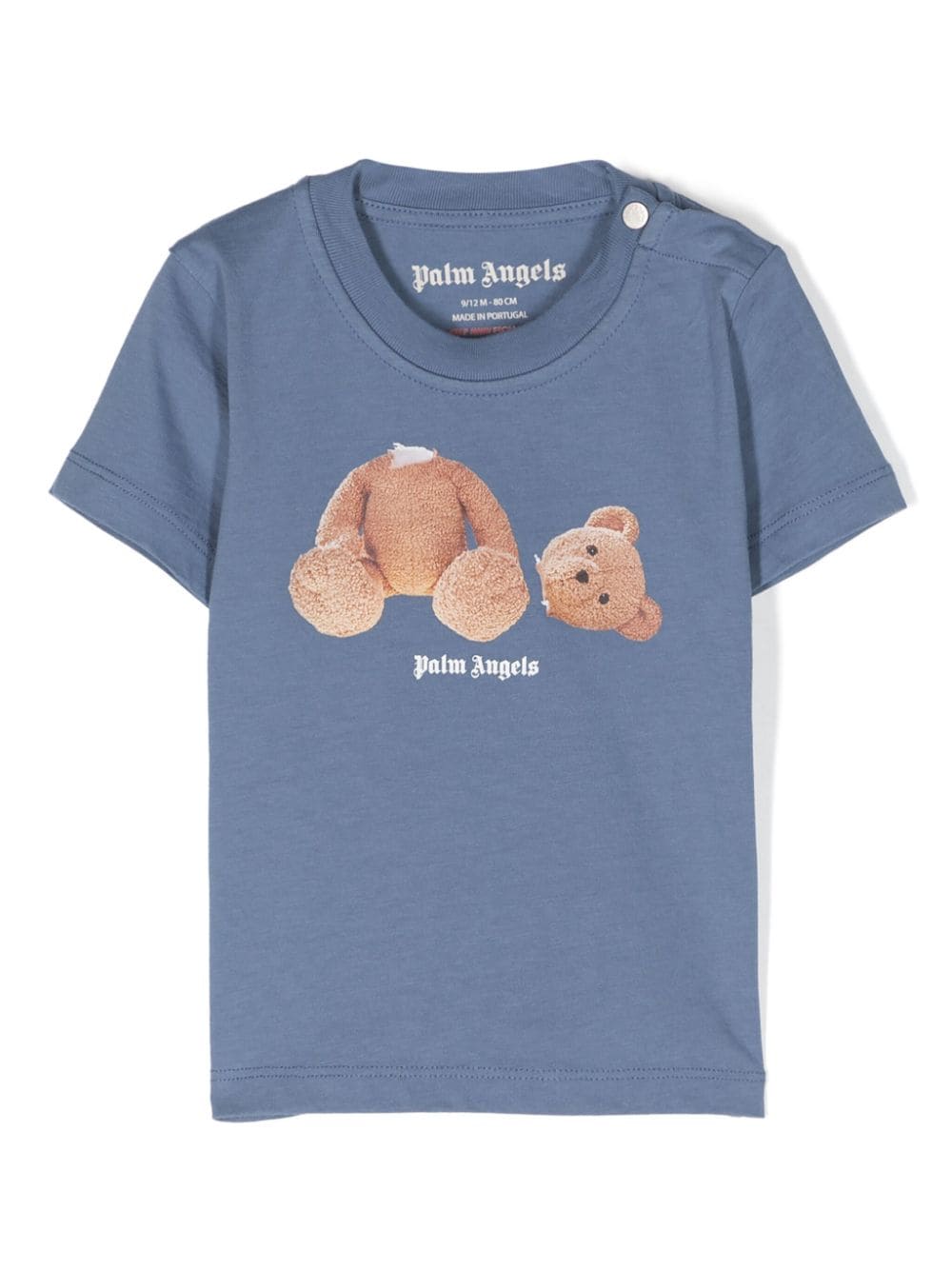 Palm Angels Kids bear-print cotton T-shirt - Blue von Palm Angels Kids