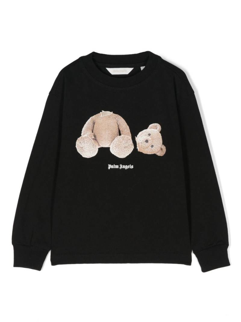 Palm Angels Kids Broken Bear cotton T-shirt - Black von Palm Angels Kids