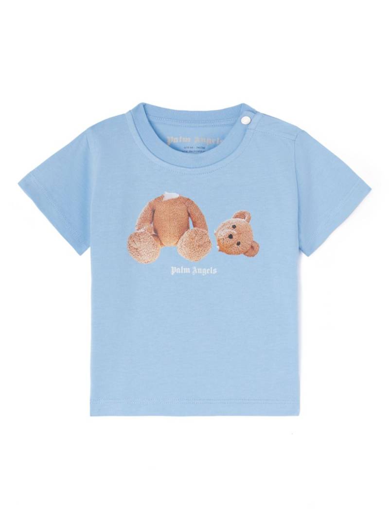 Palm Angels Kids bear-print t-shirt - Blue von Palm Angels Kids