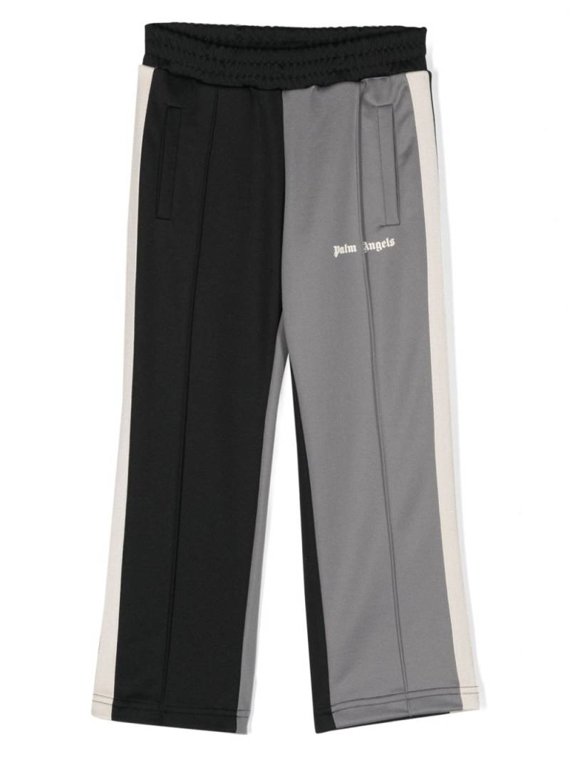 Palm Angels Kids colour-block cotton track pants - Black von Palm Angels Kids