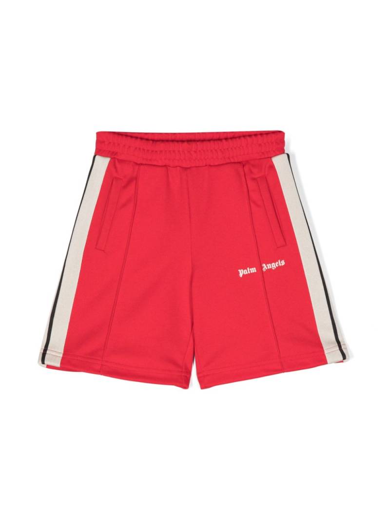 Palm Angels Kids logo-print track shorts - Red von Palm Angels Kids