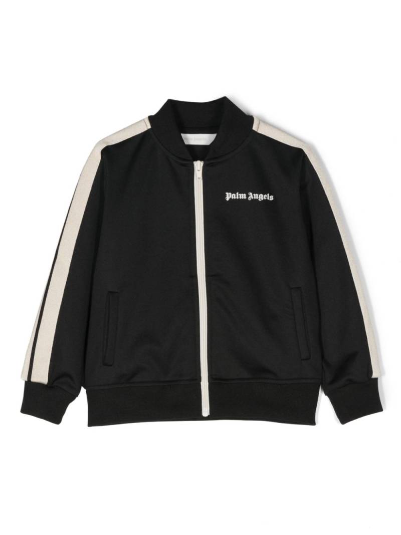 Palm Angels Kids stripe-trim track jacket - Black von Palm Angels Kids