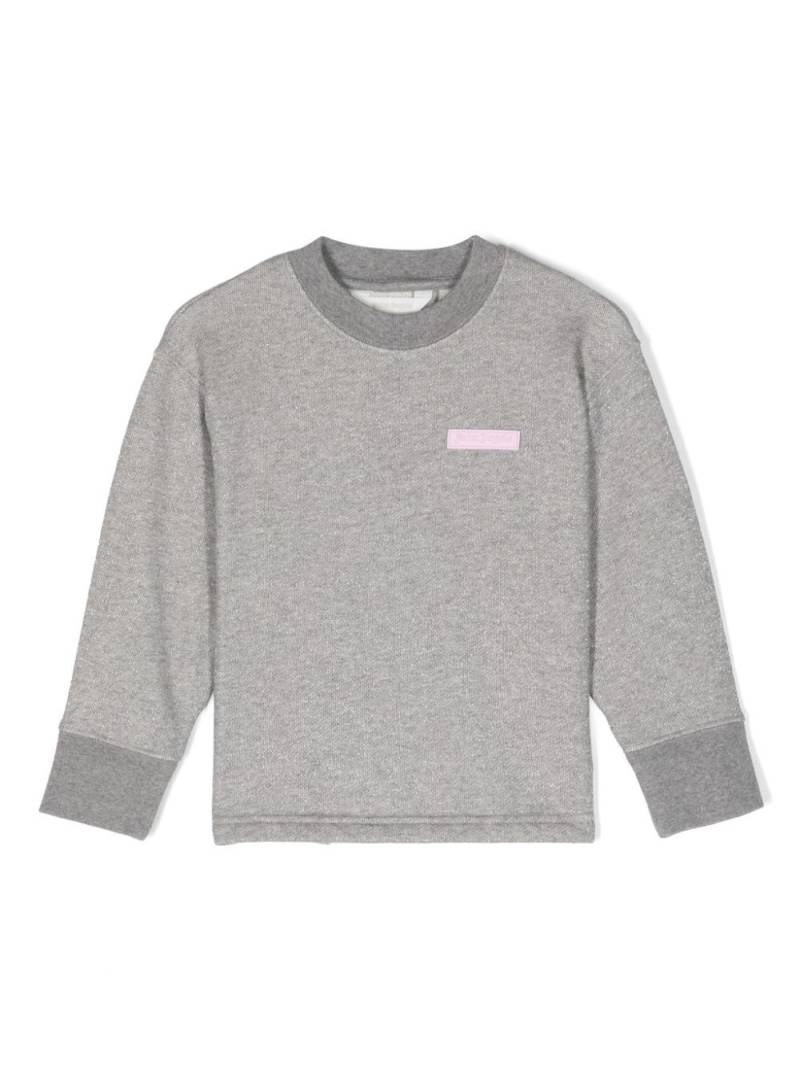 Palm Angels Kids Lurex open-back sweatshirt - Grey von Palm Angels Kids