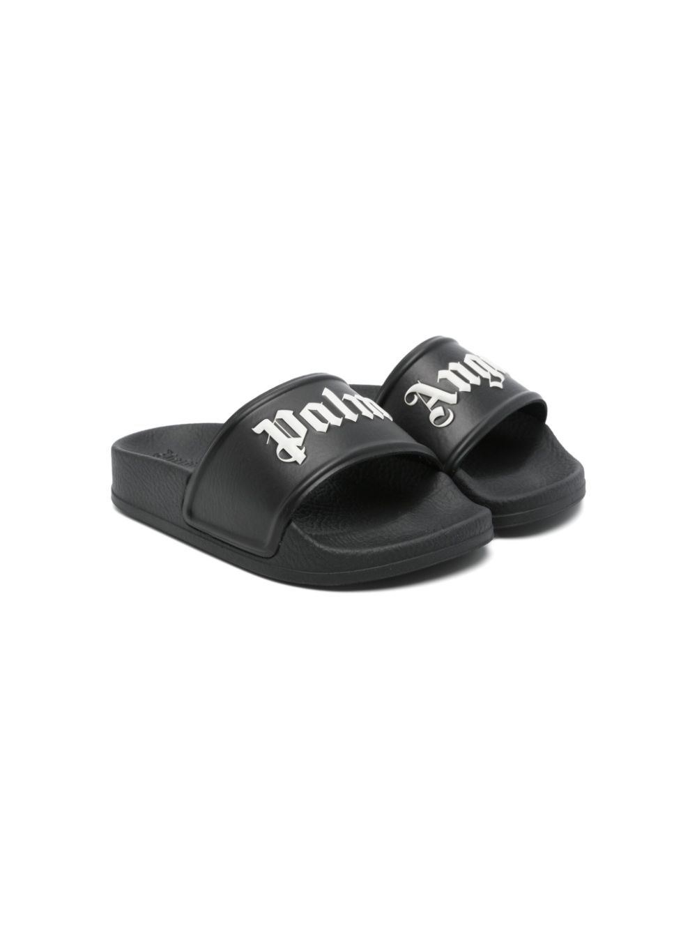 Palm Angels Kids embossed-logo slides - Black von Palm Angels Kids