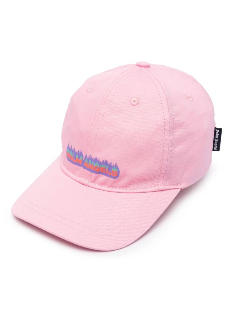 Palm Angels Kids Flames baseball cap - Pink von Palm Angels Kids