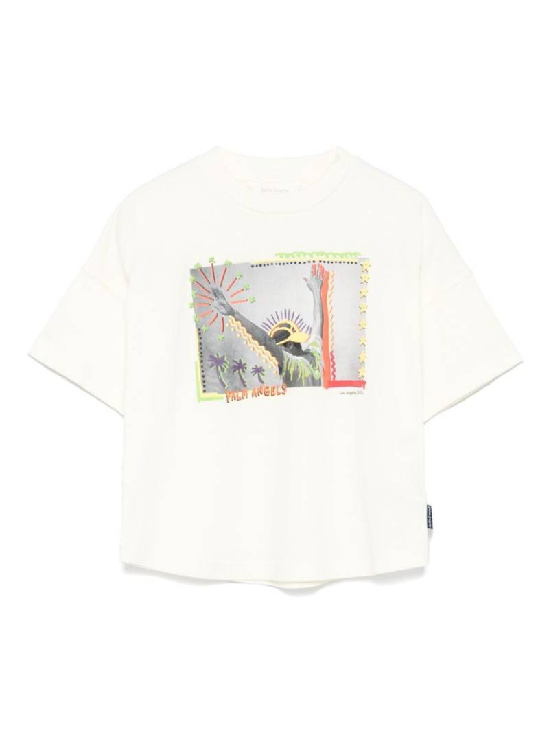 Palm Angels Kids graphic-print T-shirt - Neutrals von Palm Angels Kids