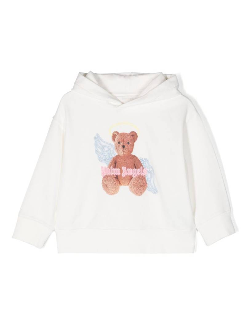 Palm Angels Kids graphic-print cotton hoodie - Neutrals von Palm Angels Kids