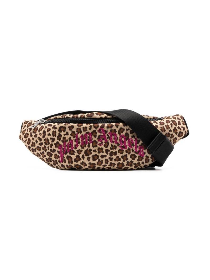 Palm Angels Kids leopard-print logo belt bag - Neutrals von Palm Angels Kids