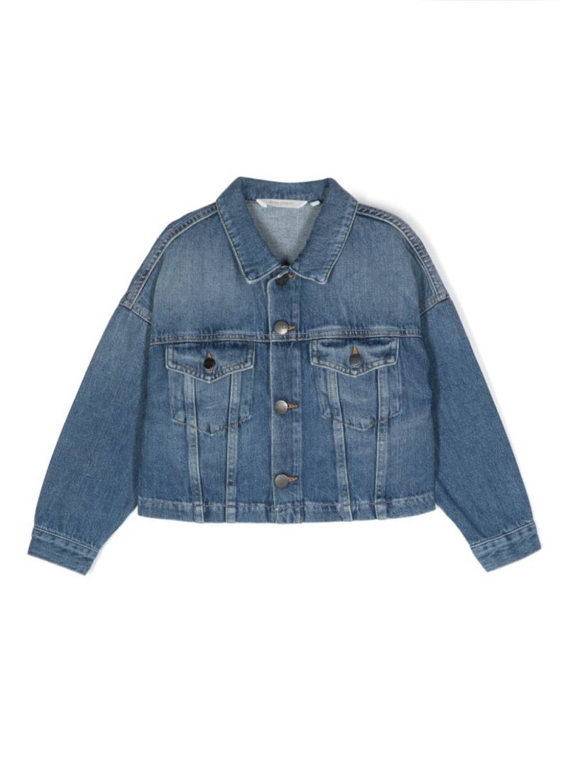 Palm Angels Kids logo-appliqué denim jacket - Blue von Palm Angels Kids