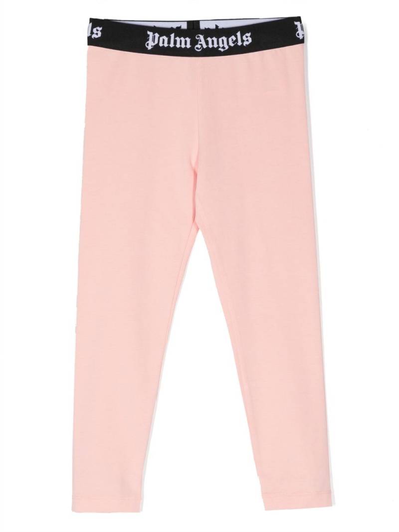 Palm Angels Kids logo-band leggings - Pink von Palm Angels Kids