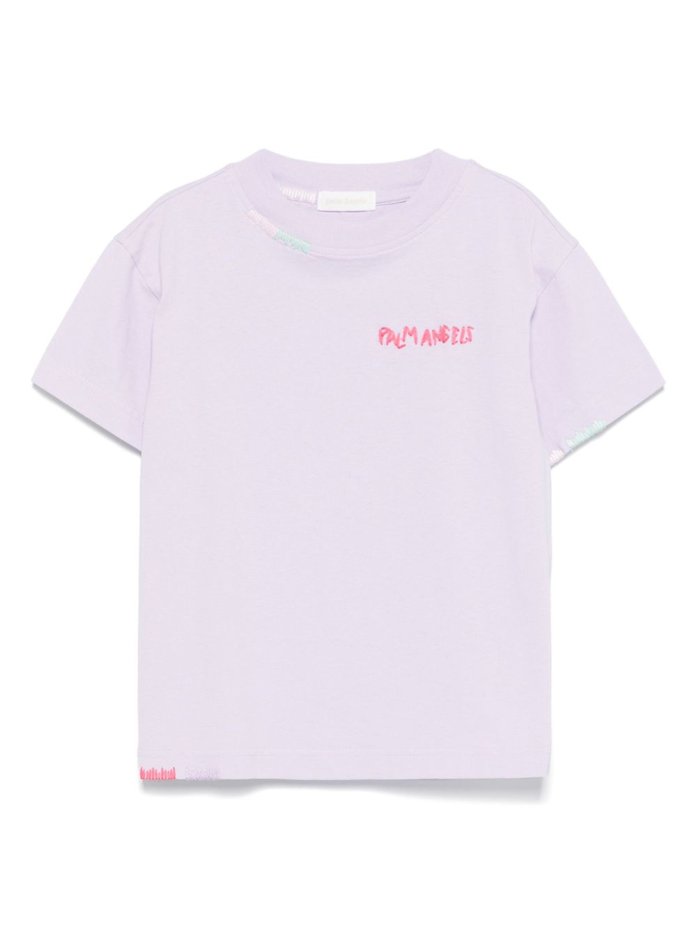 Palm Angels Kids logo-embroidered T-shirt - Purple von Palm Angels Kids