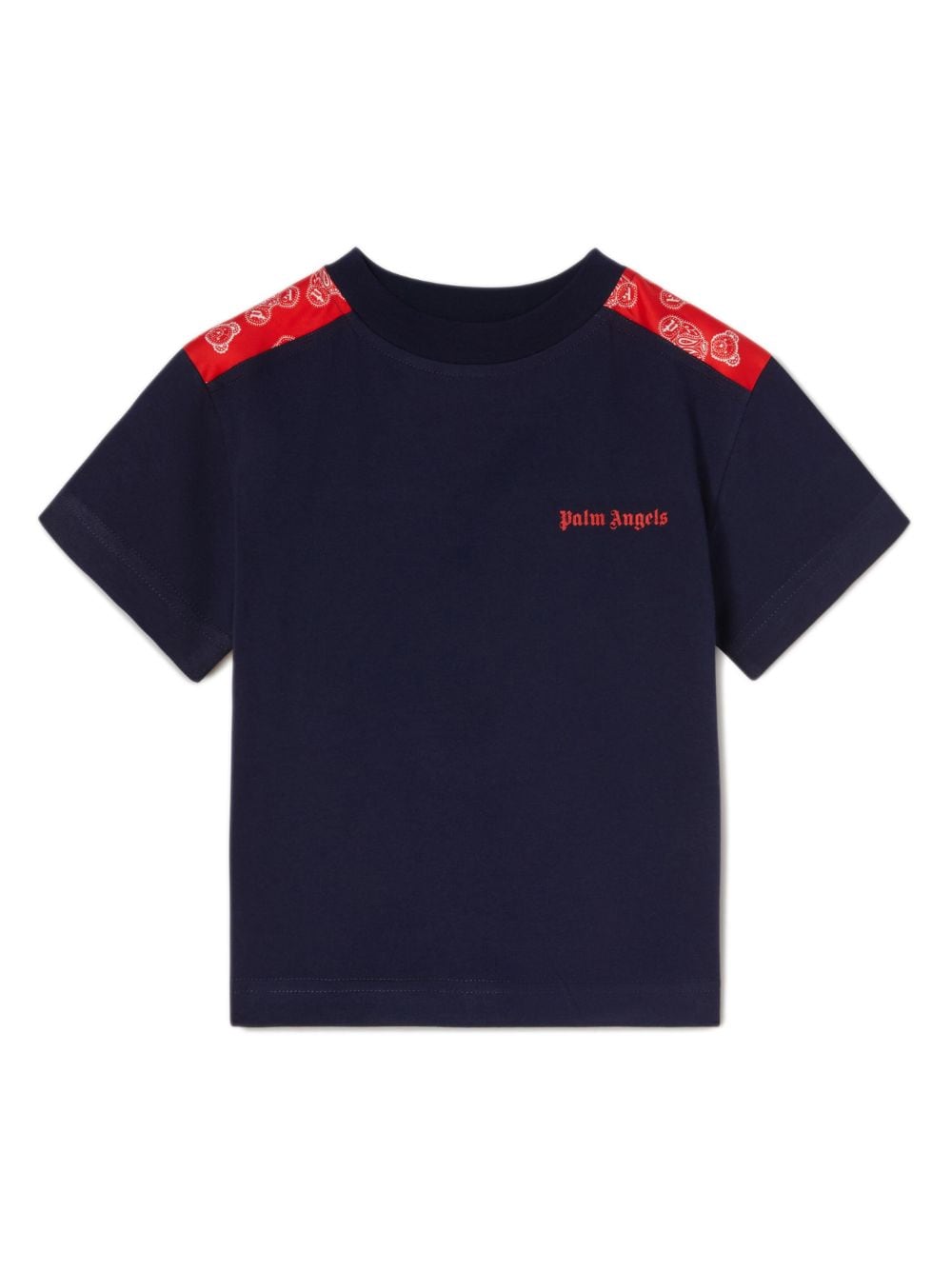 Palm Angels Kids logo-embroidered cotton T-shirt - Blue von Palm Angels Kids