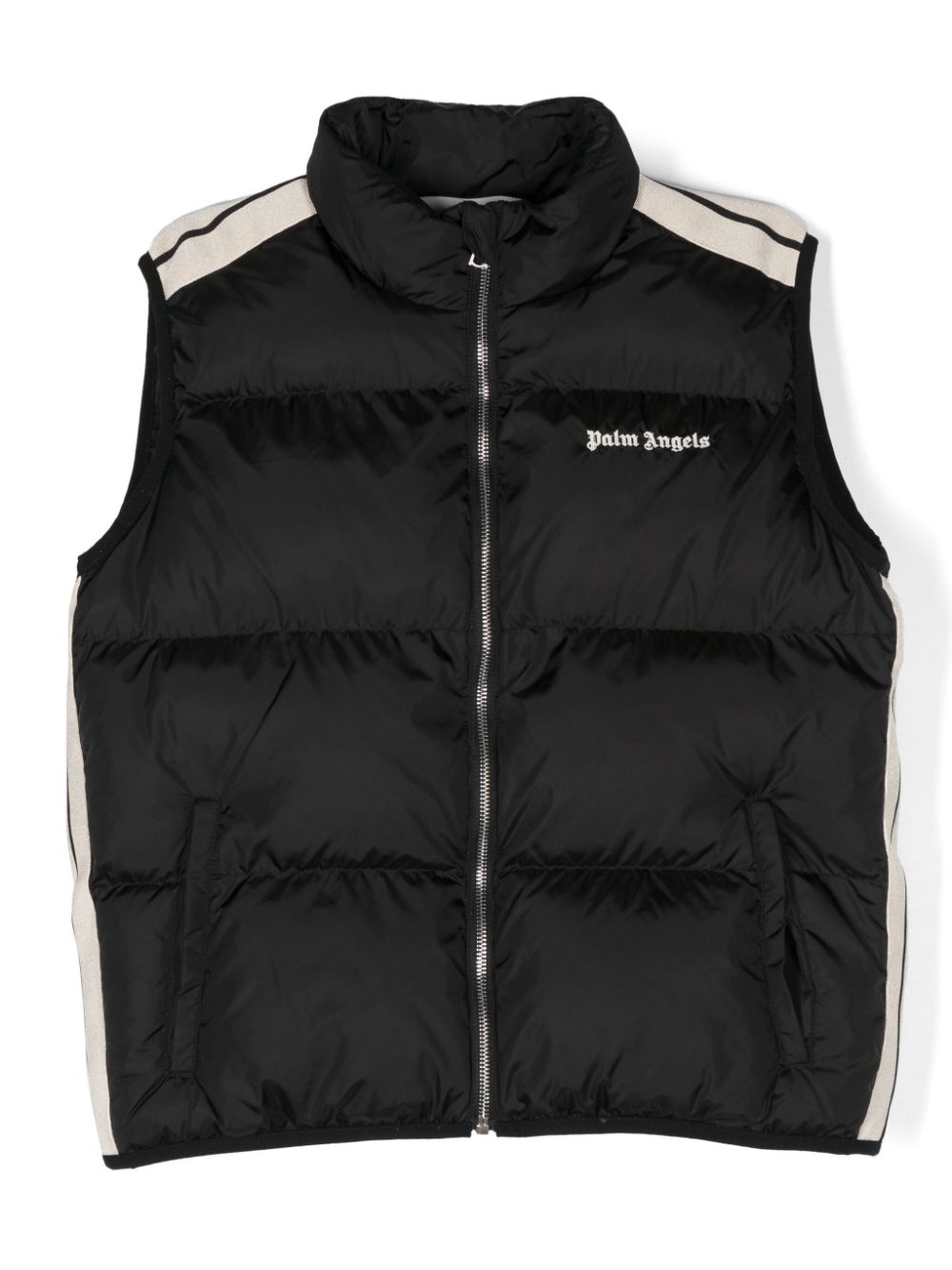 Palm Angels Kids logo-embroidered gilet - Black von Palm Angels Kids