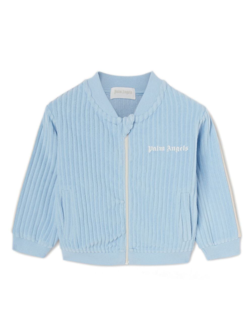 Palm Angels Kids logo-print corduroy track jacket - Blue von Palm Angels Kids