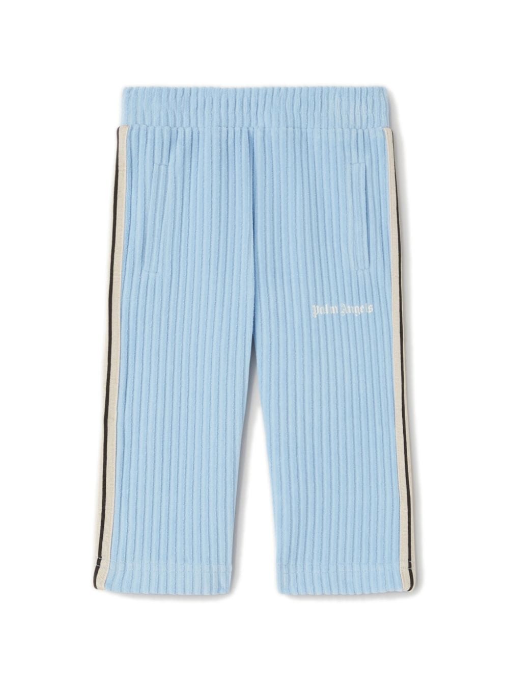 Palm Angels Kids logo-print corduroy track pants - Blue von Palm Angels Kids