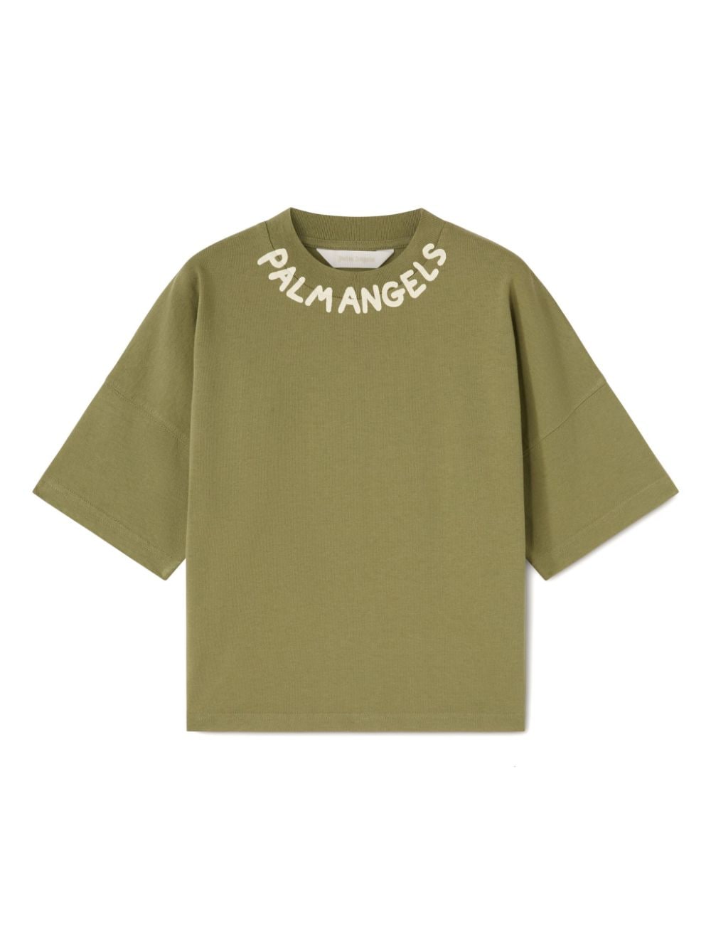 Palm Angels Kids logo-print cotton T-shirt - Green von Palm Angels Kids