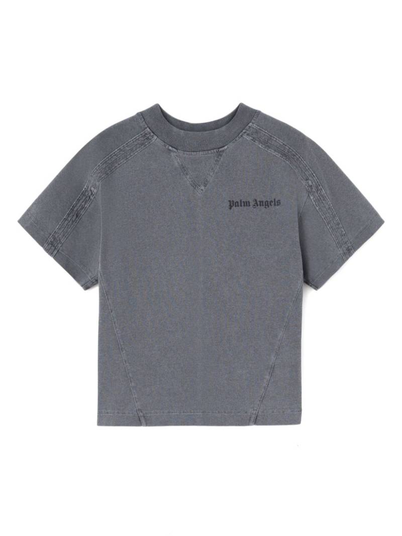 Palm Angels Kids logo-print cotton T-shirt - Grey von Palm Angels Kids