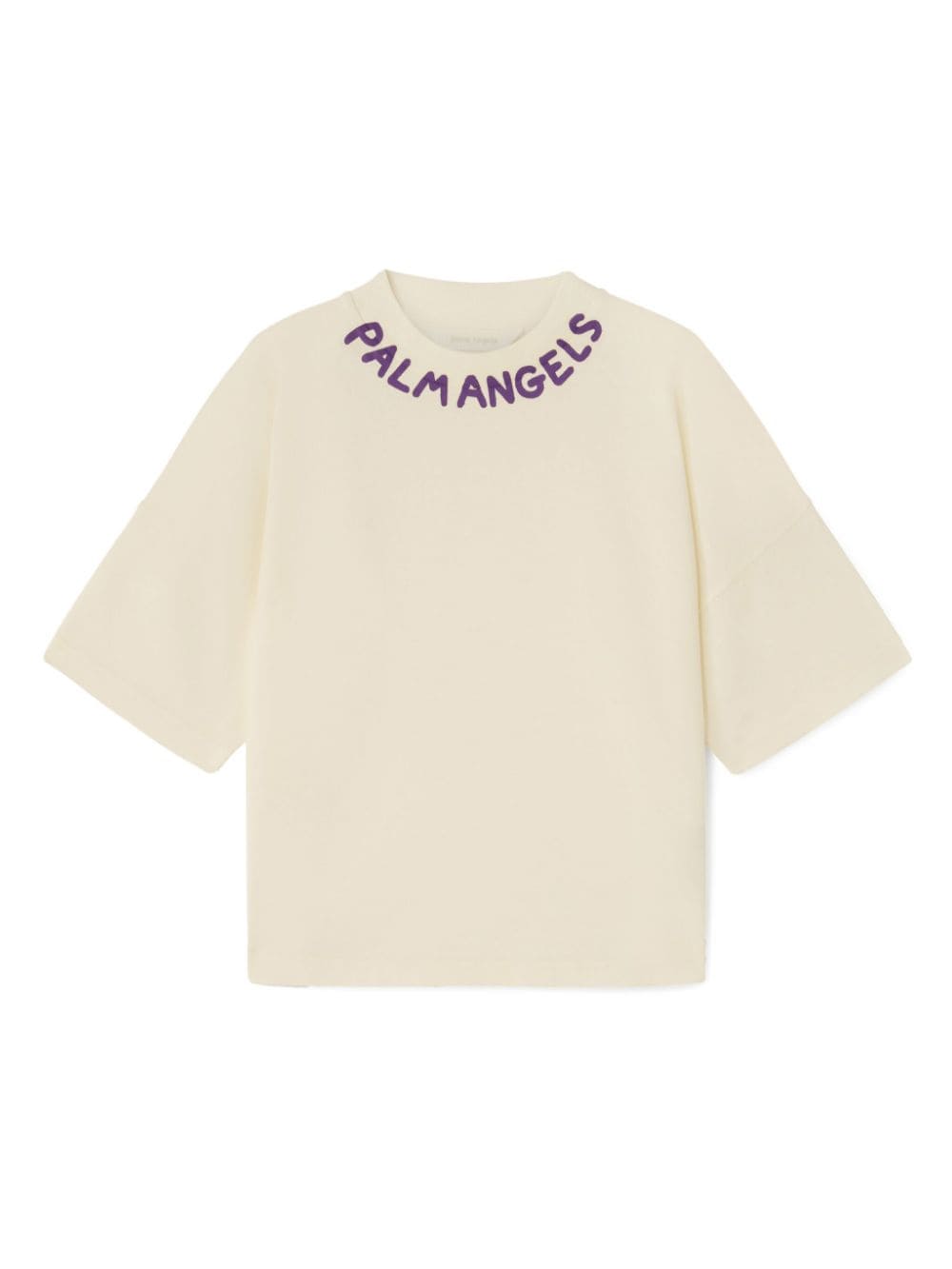 Palm Angels Kids logo-print cotton T-shirt - Neutrals von Palm Angels Kids