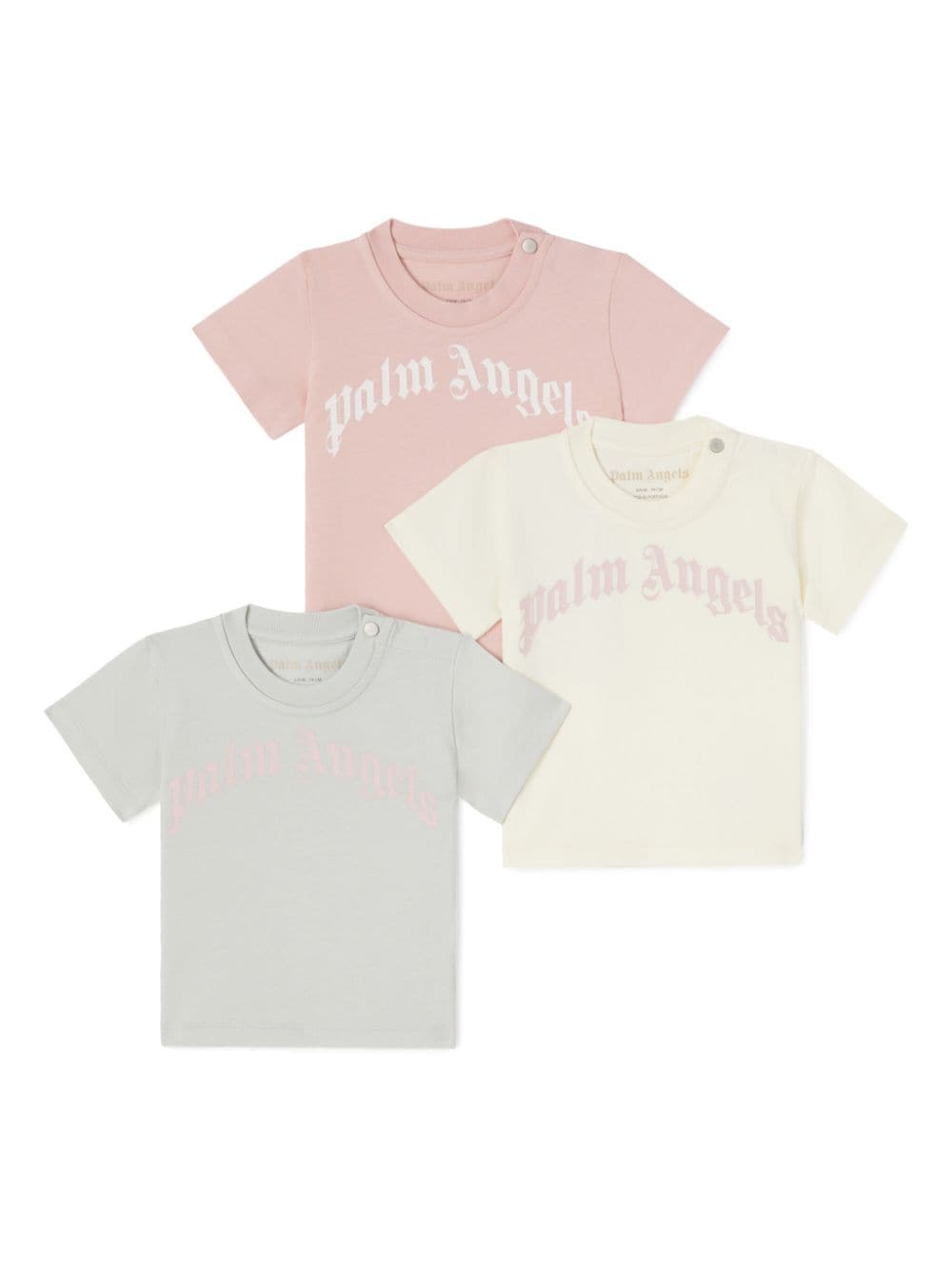Palm Angels Kids logo-print cotton T-shirts (set of two) - Pink von Palm Angels Kids
