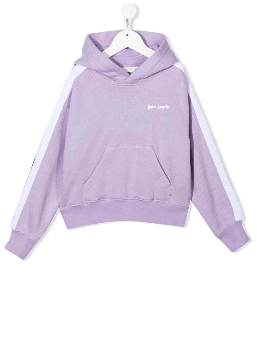 Palm Angels Kids logo-print cotton hoodie - Purple von Palm Angels Kids