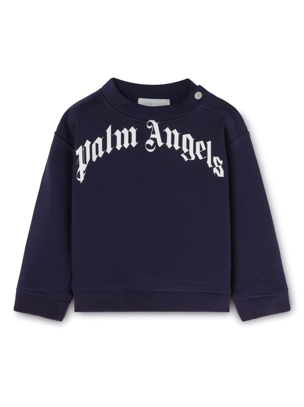 Palm Angels Kids logo-print cotton jumper - Blue von Palm Angels Kids