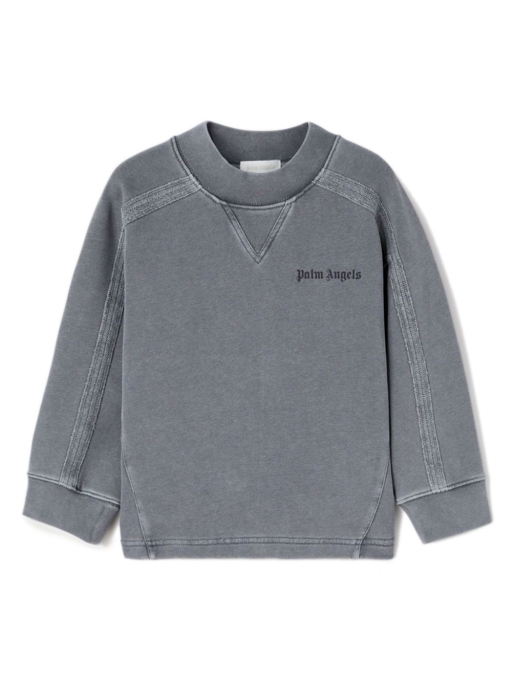 Palm Angels Kids logo-print cotton sweatshirt - Grey von Palm Angels Kids