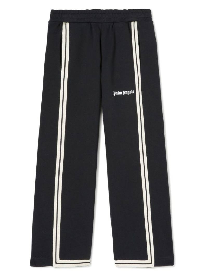 Palm Angels Kids logo-print cotton track pants - Black von Palm Angels Kids