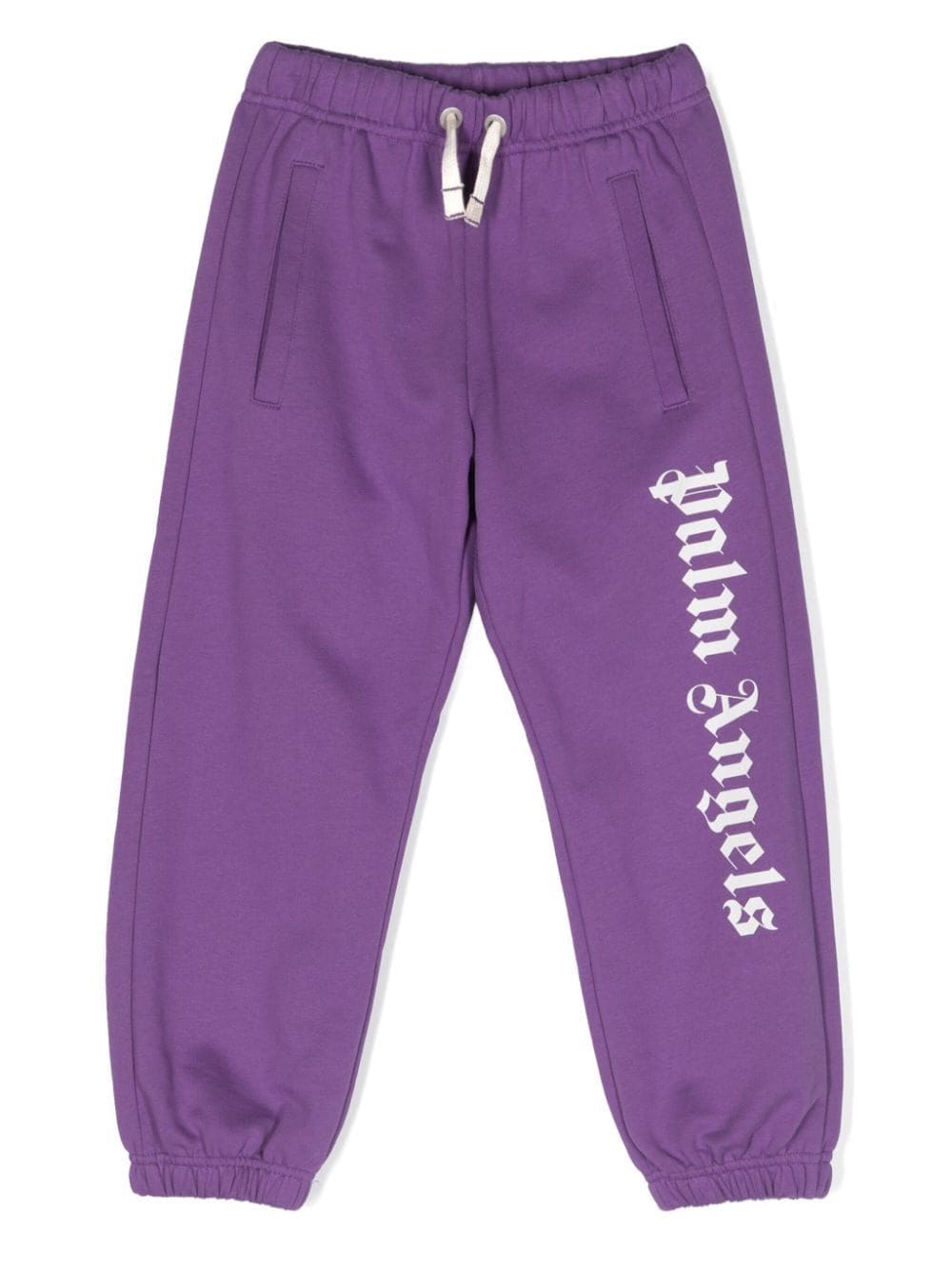 Palm Angels Kids logo-print cotton track pants - Purple von Palm Angels Kids