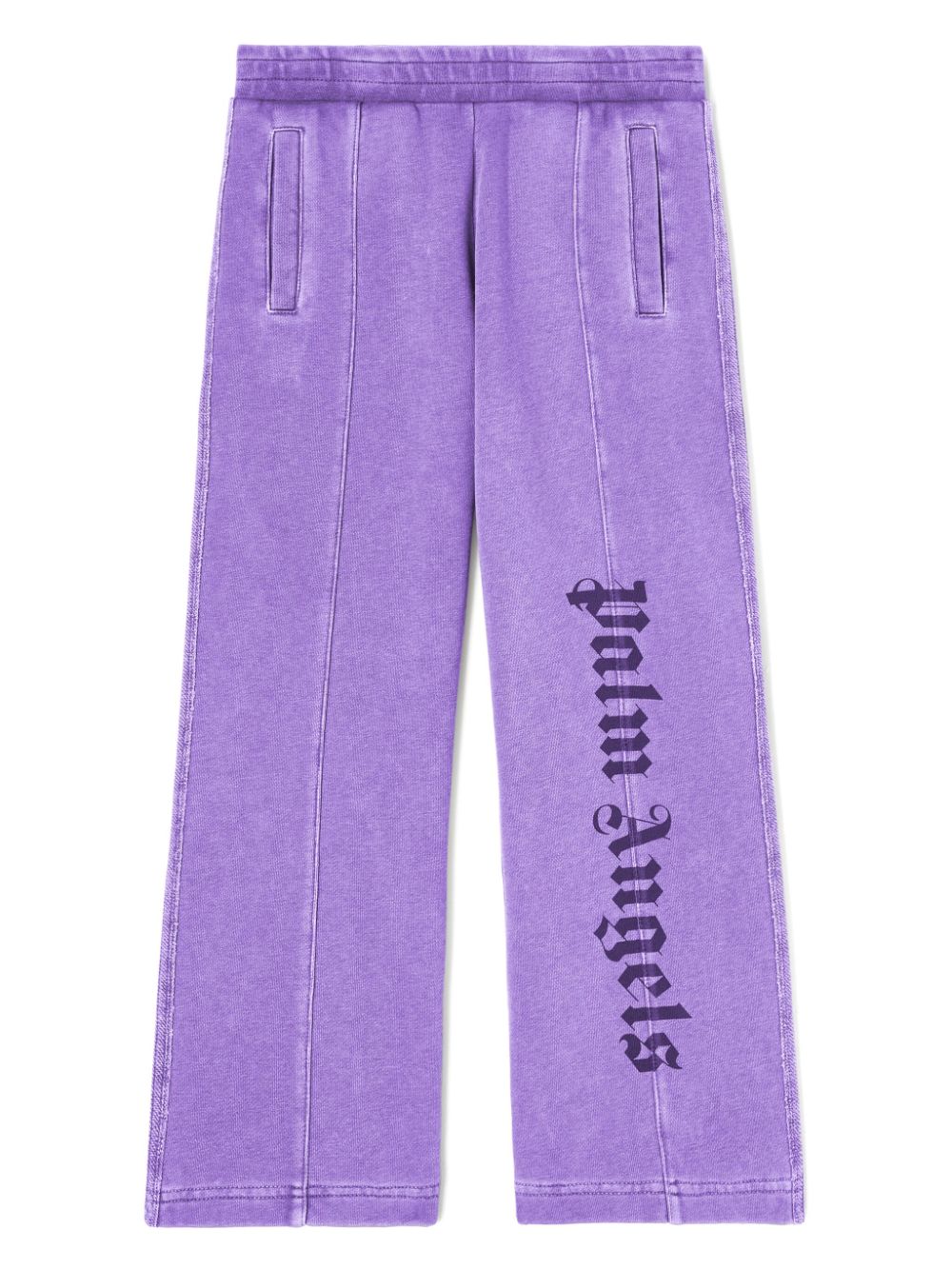 Palm Angels Kids logo-print cotton track pants - Purple von Palm Angels Kids