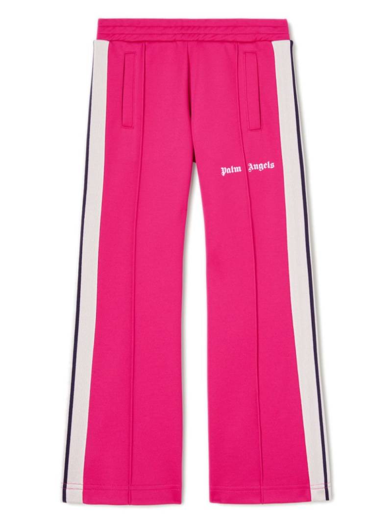 Palm Angels Kids logo-print flared track pants - Pink von Palm Angels Kids