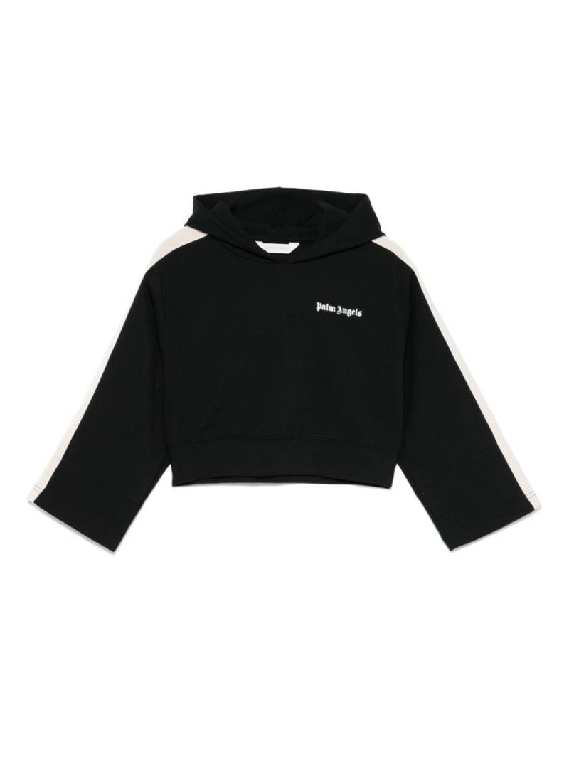 Palm Angels Kids logo-print hoodie - Black von Palm Angels Kids