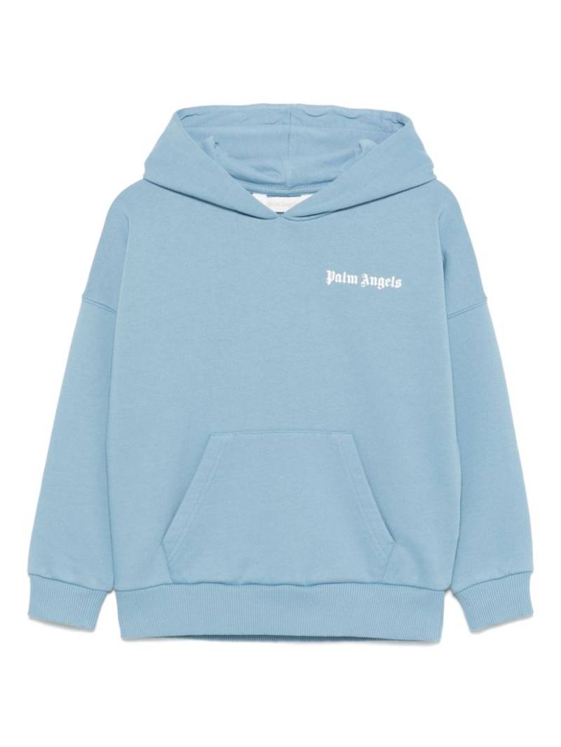 Palm Angels Kids logo-print hoodie - Blue von Palm Angels Kids