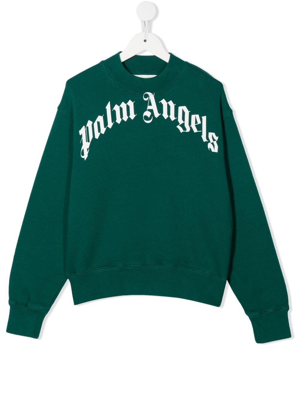 Palm Angels Kids logo-print long-sleeve sweatshirt - Green von Palm Angels Kids