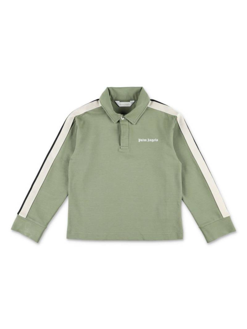 Palm Angels Kids logo-print polo shirt - Green von Palm Angels Kids