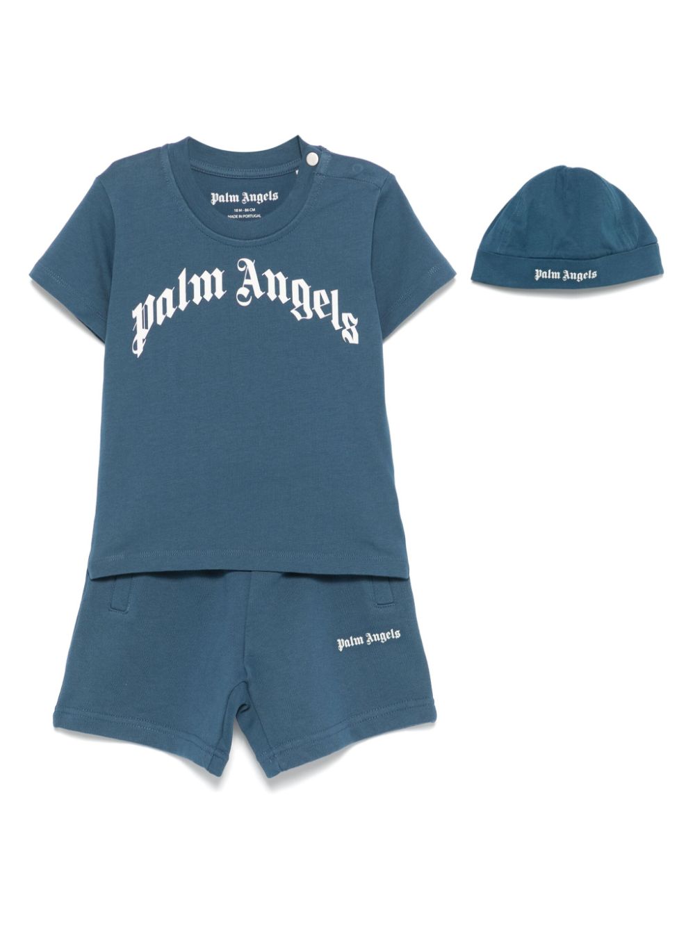 Palm Angels Kids logo-print short set - Blue von Palm Angels Kids